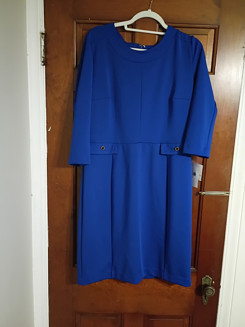 Liz Clairborne Royal Blue Midi Shift Dress Size XL